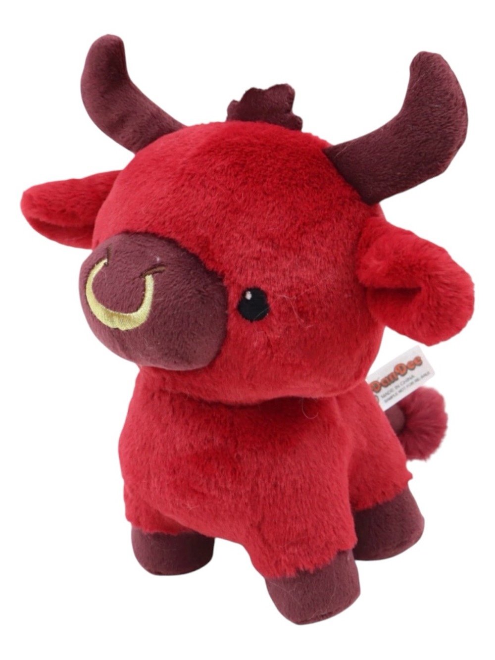Dandee 6” Cow Plush - Red Cow - No Cancels